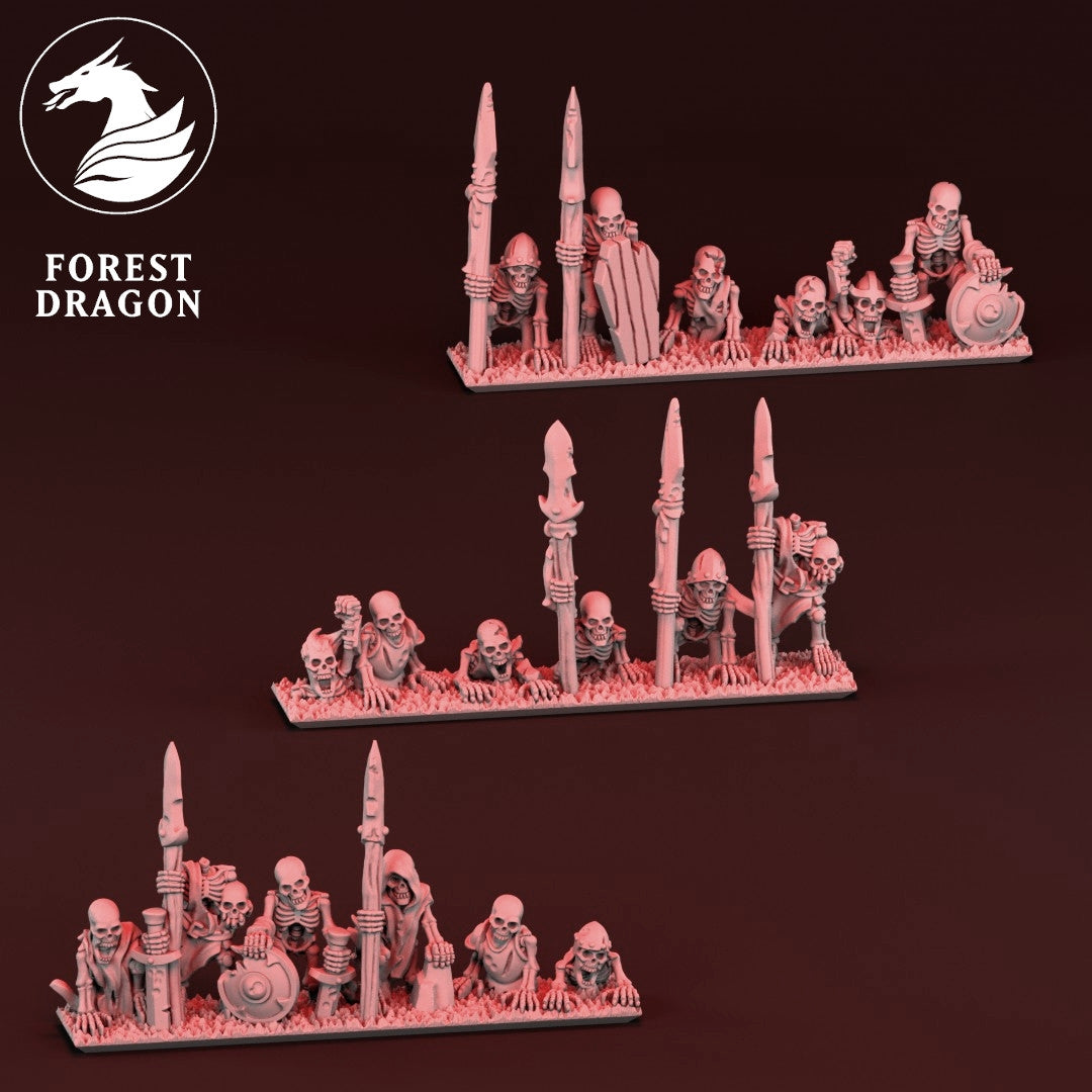 Vampire Lords - 10mm Raised Skeleton Regiment