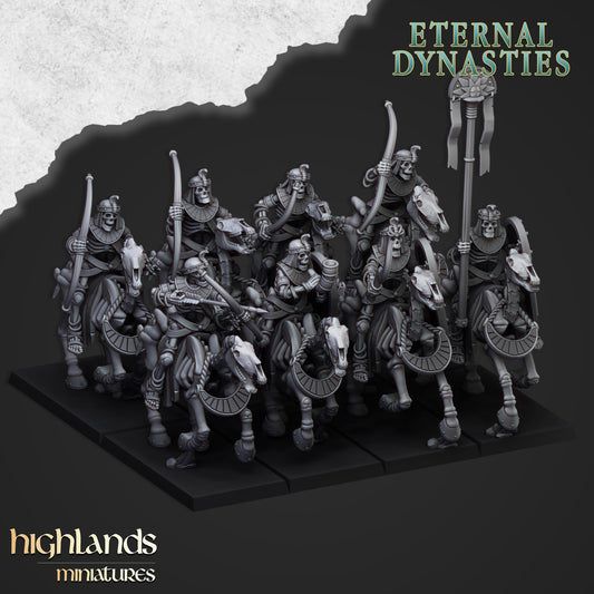 28mm Ancient Skeletal Cavalry with Bows - Eternal Dynasties