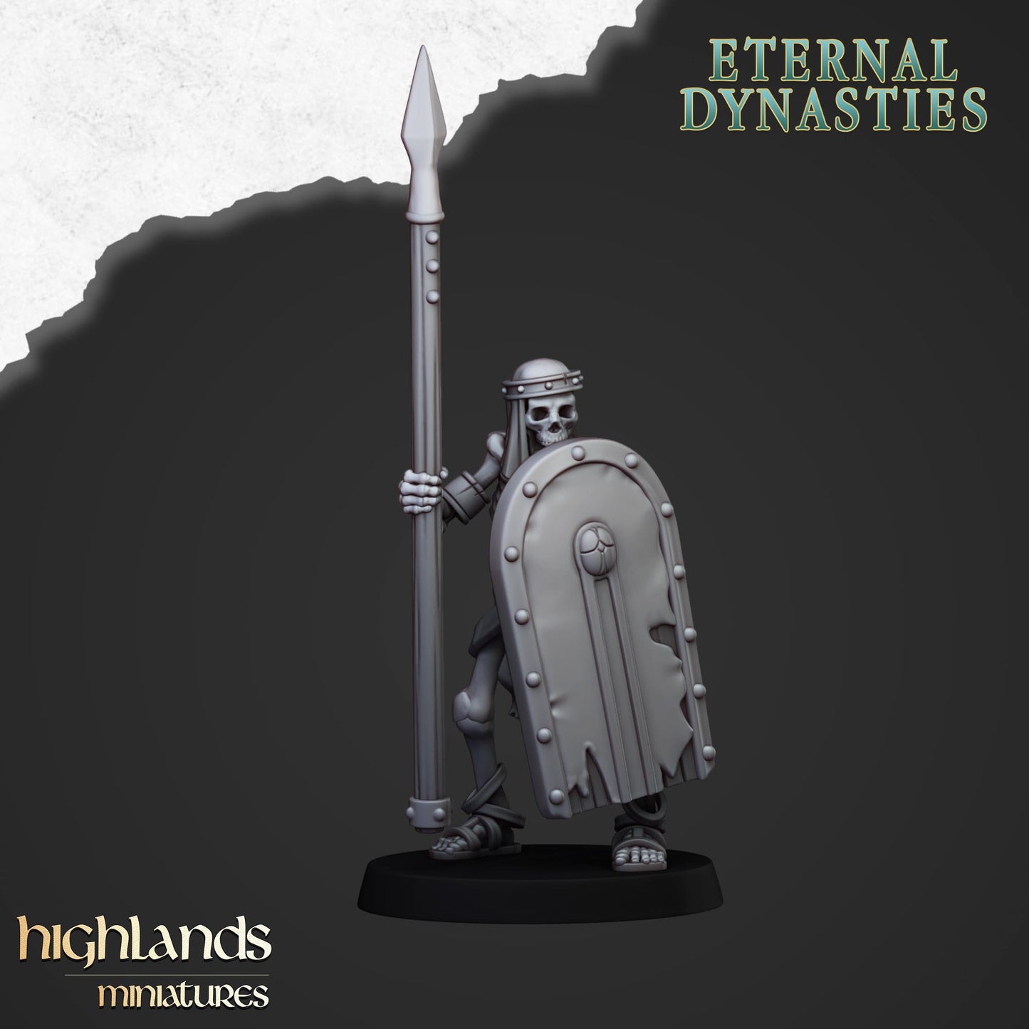 28mm Ancient Skeletons with Spears - Eternal Dynasties