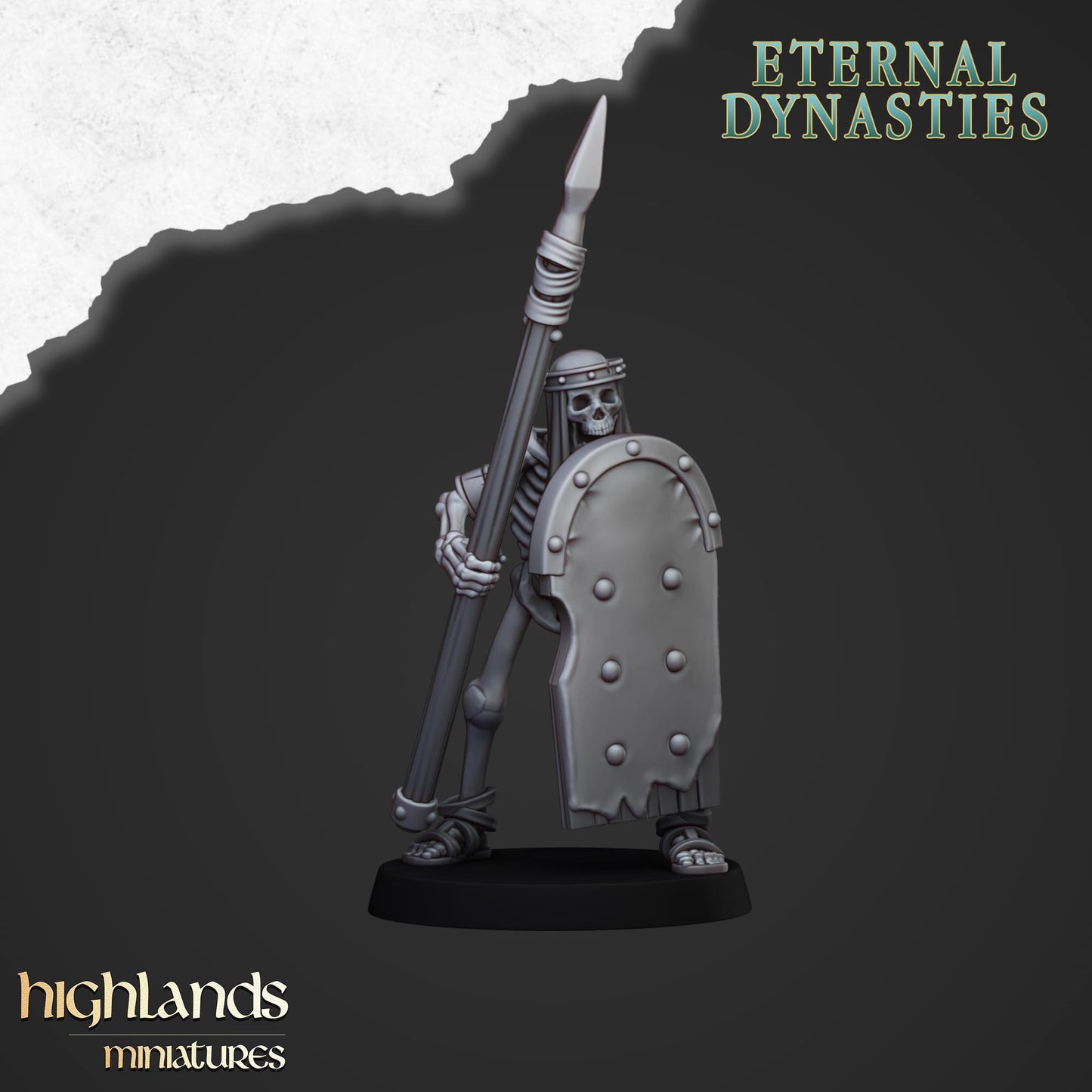 28mm Ancient Skeletons with Spears - Eternal Dynasties