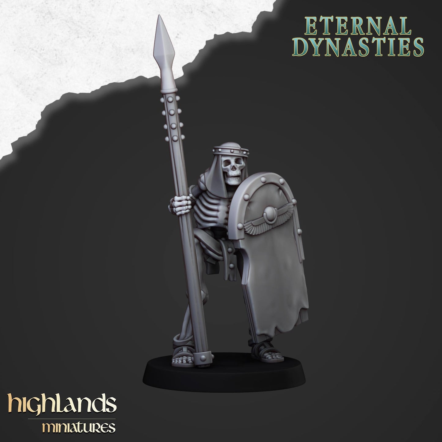 28mm Ancient Skeletons with Spears - Eternal Dynasties