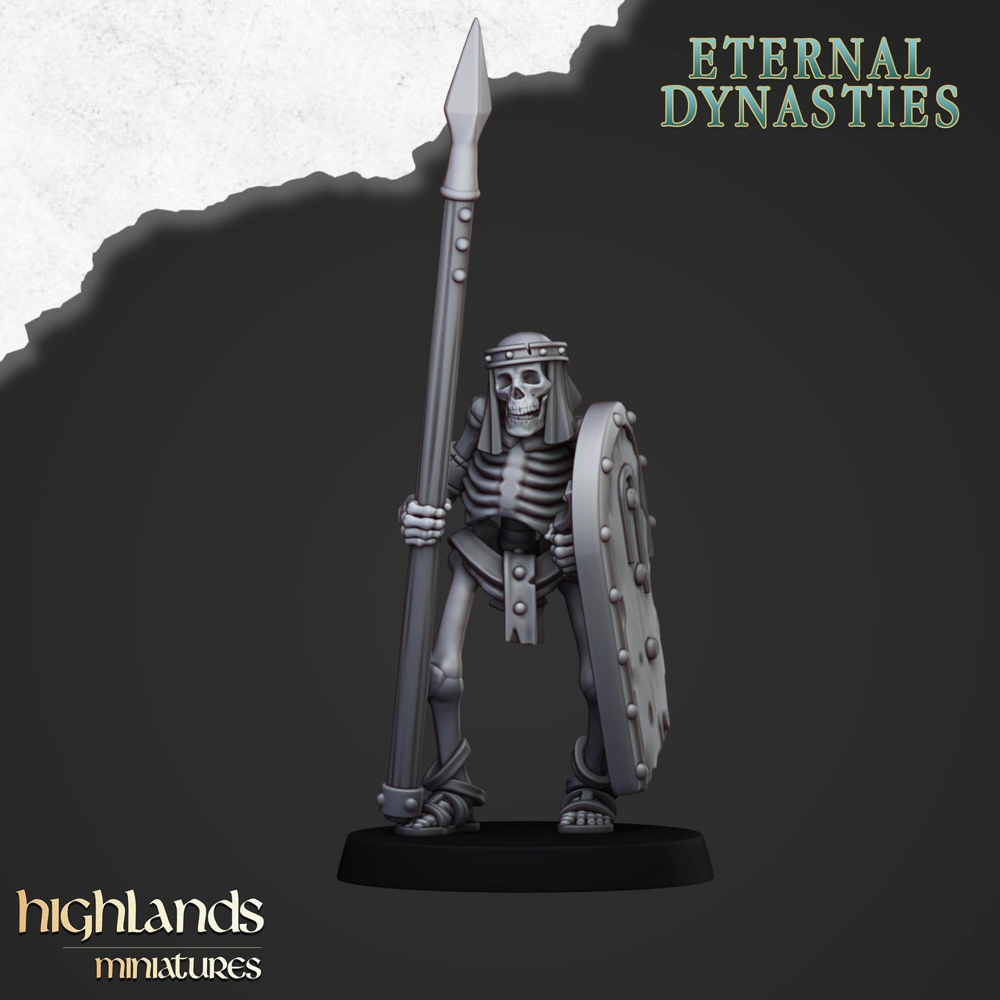 28mm Ancient Skeletons with Spears - Eternal Dynasties