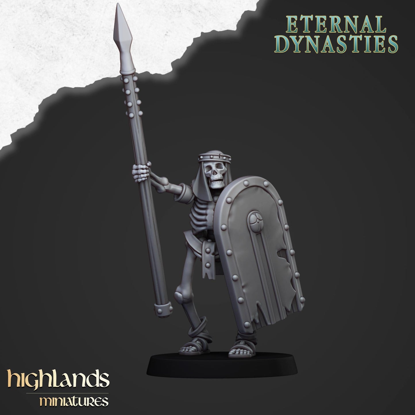 28mm Ancient Skeletons with Spears - Eternal Dynasties