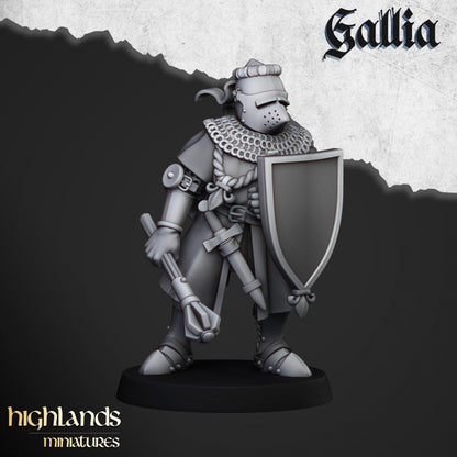 28mm Knights on Foot - Gallia