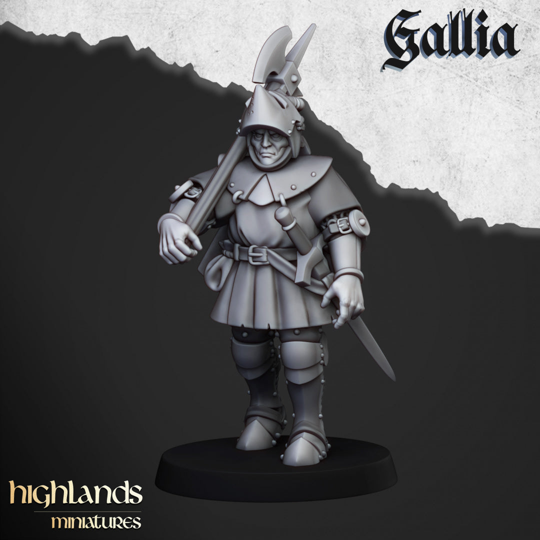 28mm Knights on Foot - Gallia