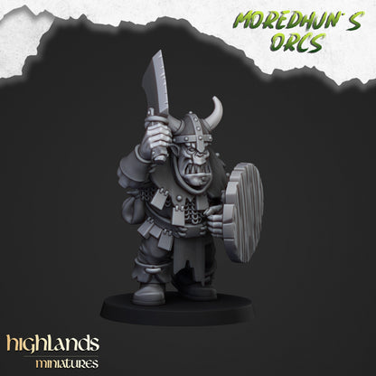 28mm Orc Warriors with Hand Weapons and Shields - Orc & Goblin Tribes