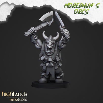 28mm Orc Warriors with Two One-Handed Weapons - Orc Tribes