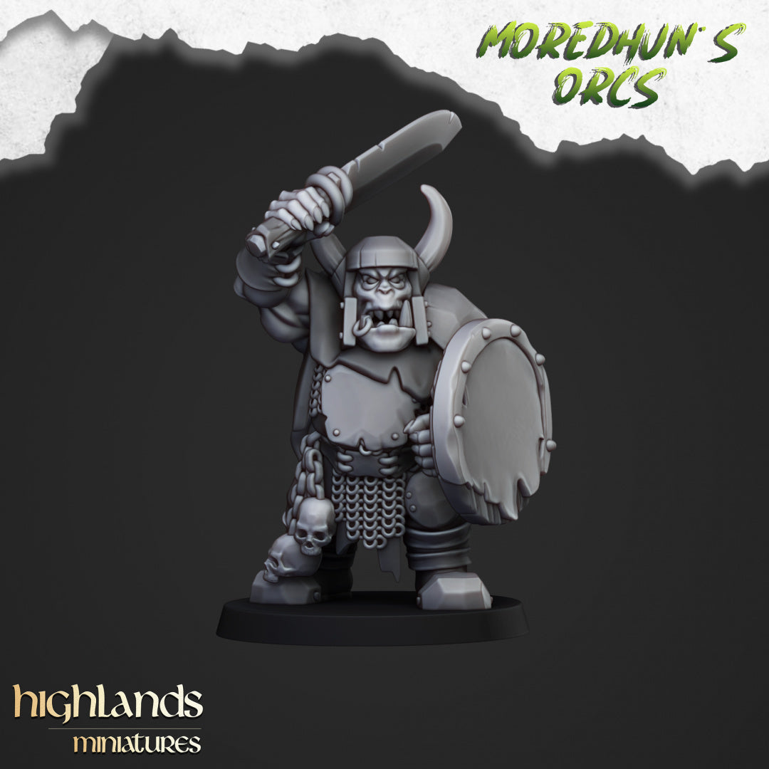 28mm Orc Warriors with Hand Weapons and Shields - Orc Tribes