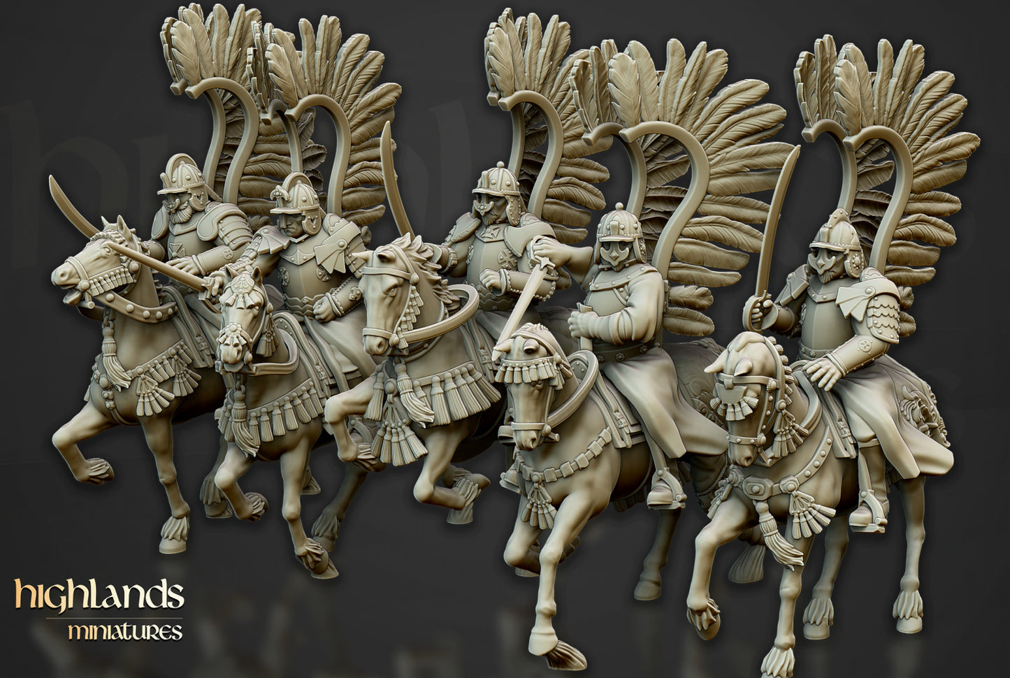 28mm Winged Hussars of Volhynia with Swords - Kislev Empire