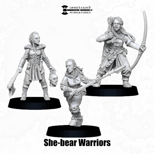 28mm She-Bears Warriors