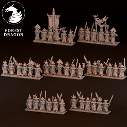 Vampire Lords - 10mm Heavy Skeleton Regiment