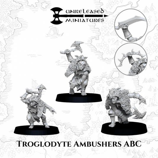 28mm Troglodyte Ambushers ABC