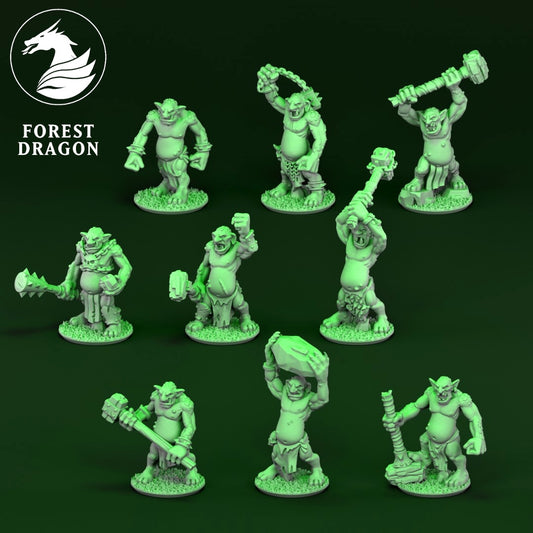 Orcs & Goblins - 10mm Troll Regiment