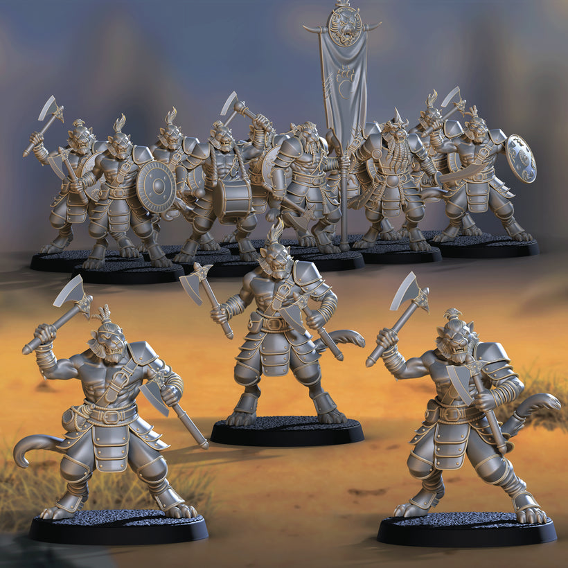 TIGERMEN WARRIORS (AXES & SHIELDS/ DUAL AXES)