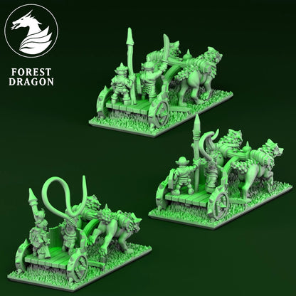 Orcs & Goblins - 10mm Goblin Wolf Chariot Regiment