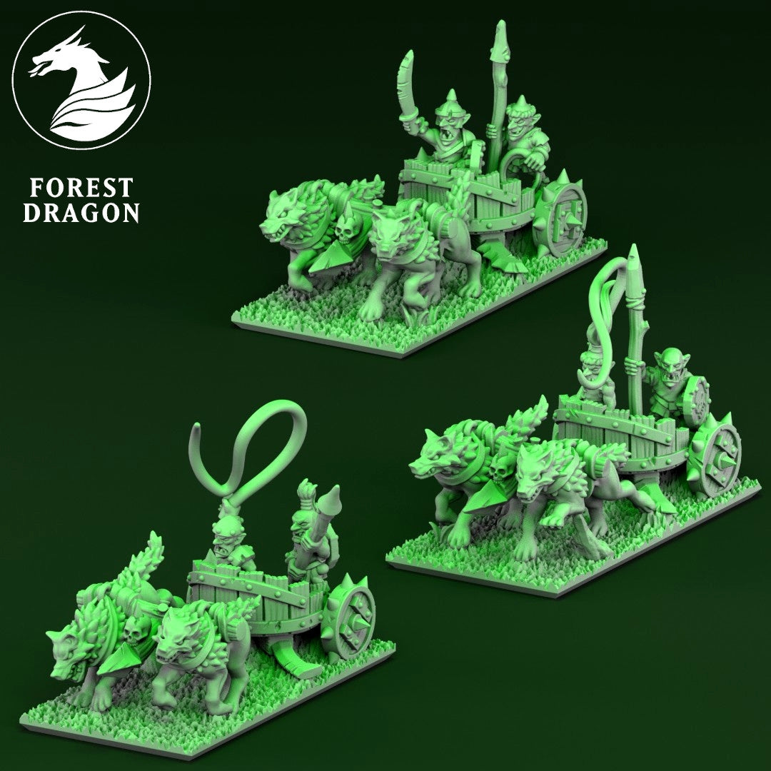 Orcs & Goblins - 10mm Goblin Wolf Chariot Regiment