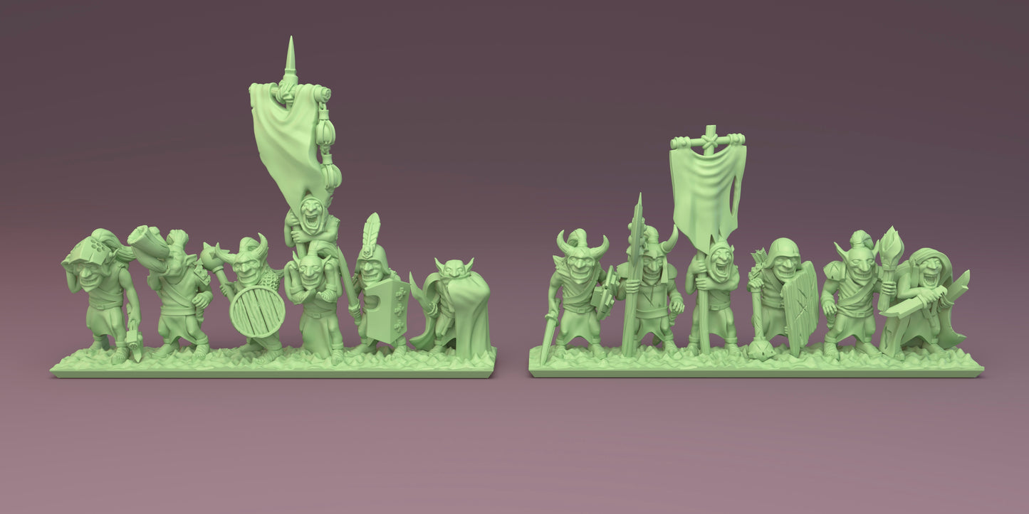 Orcs & Goblins - 10mm Goblin Warrior Regiment