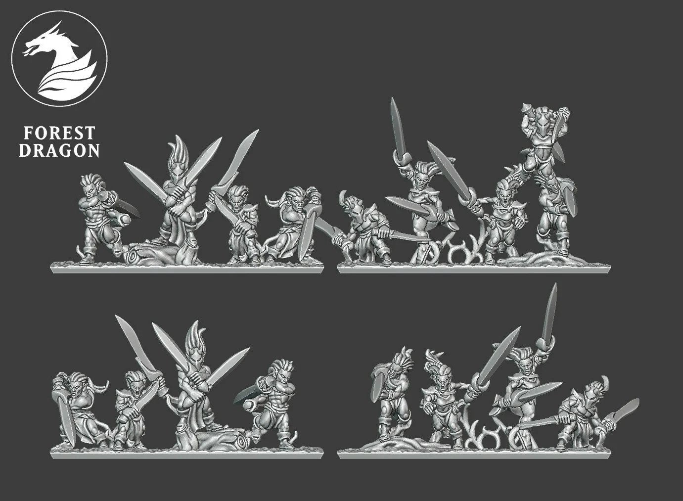 Wood Elves - 10mm Blade Dancer Stand