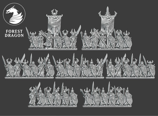 Vampire Lords - 10mm Heavy Skeleton Regiment