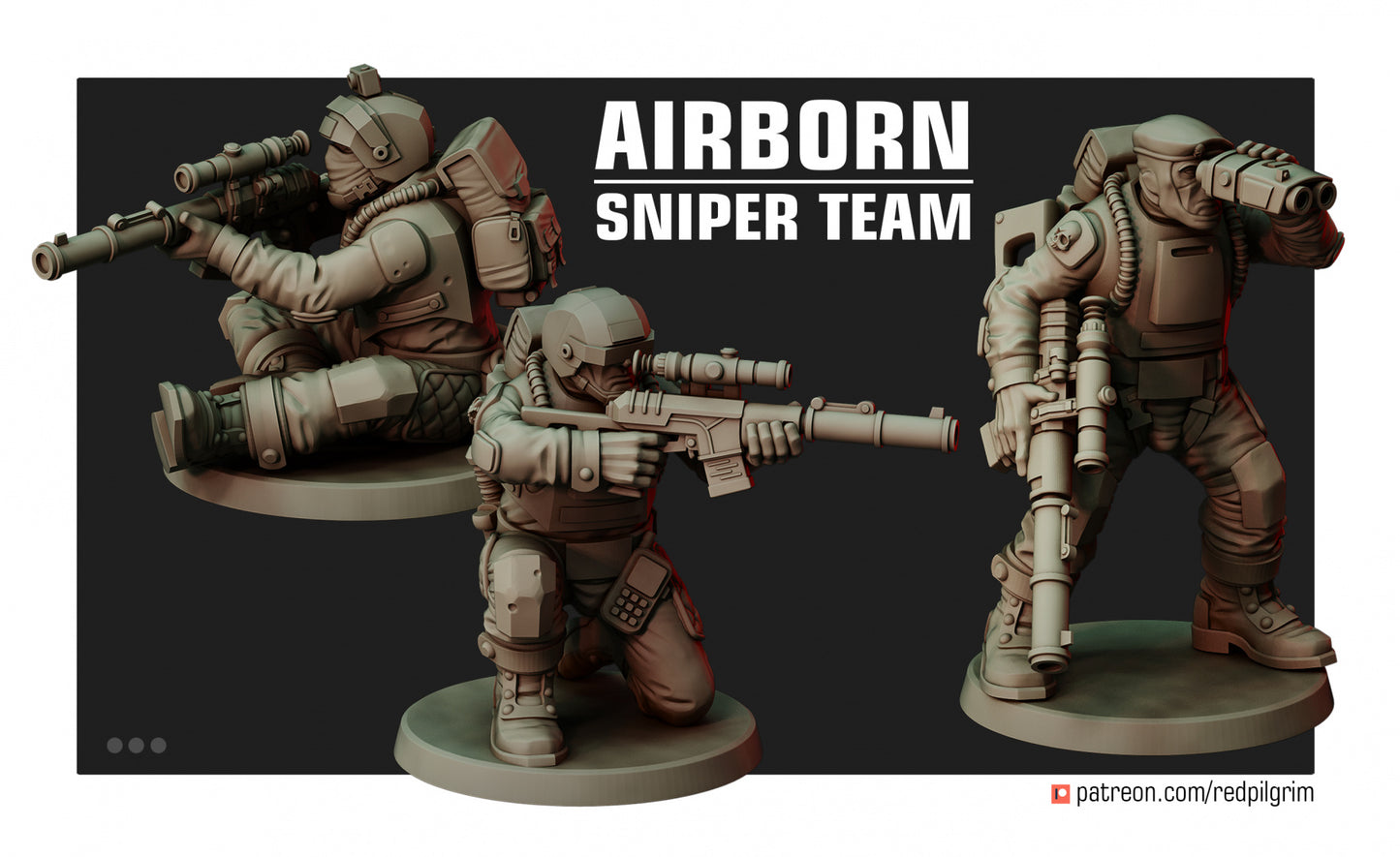 28mm Airborn Sniper Team