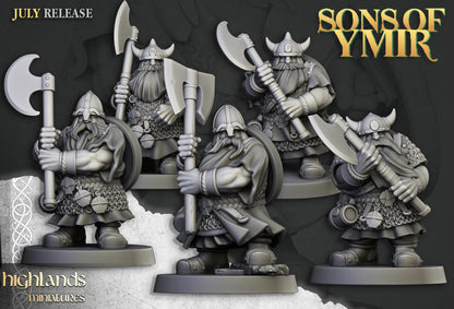 28mm Warriors (Two-Handed) - Sons of Ymir